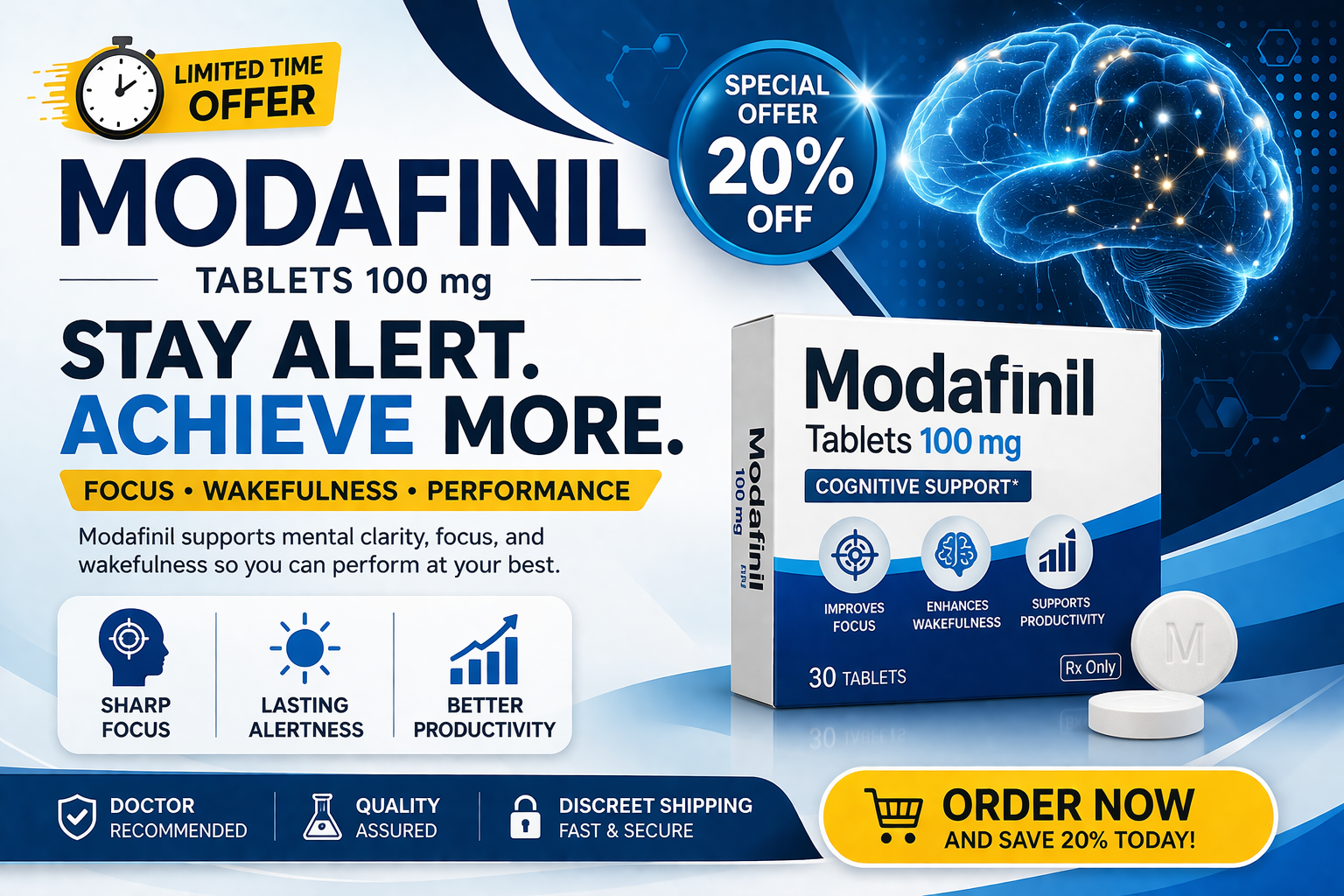 Modafinil Tablet Guide for Sacramento, California: Uses, Dosage & Safety