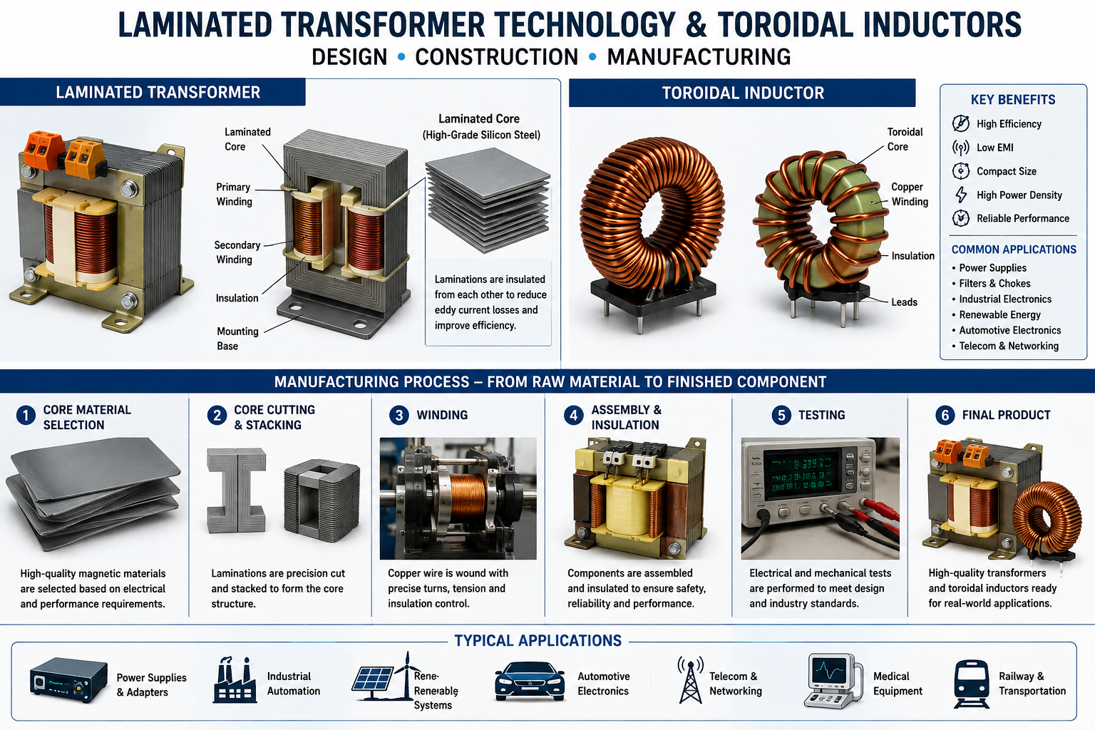 Toroidal Inductors manufacturing in USA
