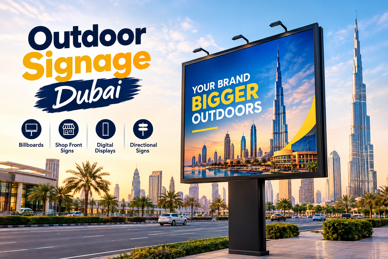 Outdoor Signage Dubai for Strong and Professional Business Visibility