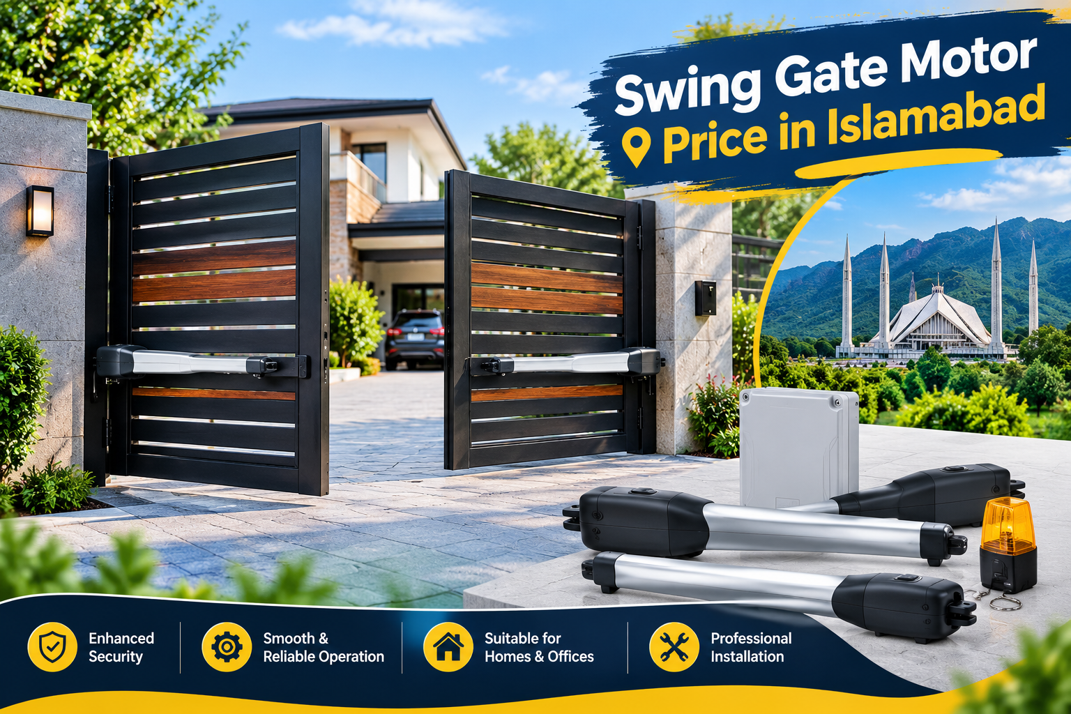 Swing Gate Motor Price in Islamabad: Choose the Right Automatic Gate System with Teknomation